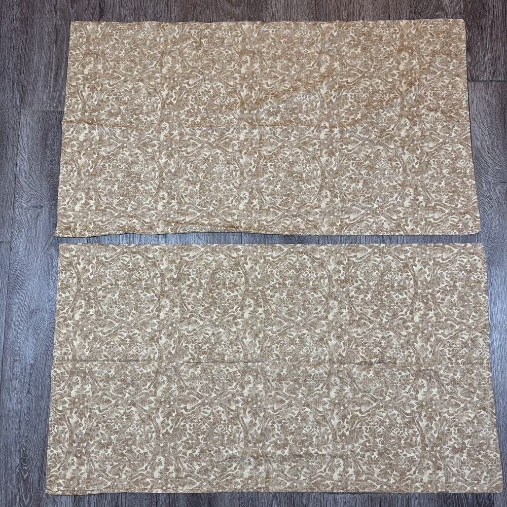 Vintage Ralph Lauren Rossellini Neutral Pair of Standard Pillow Cases